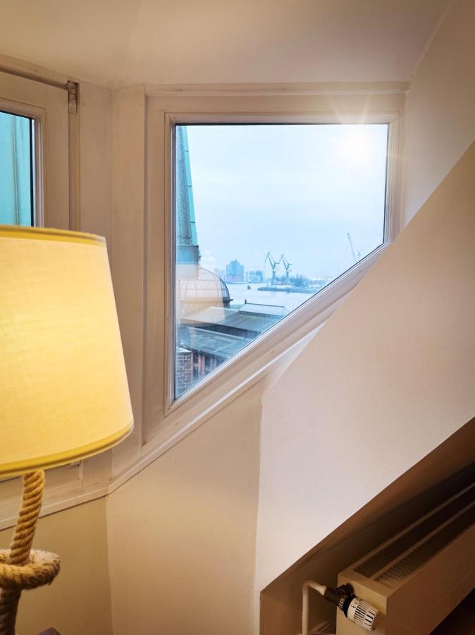 Ferienwohnung Loft-Panoramablick-Hafen & Elbe! Hamburg Exterior foto