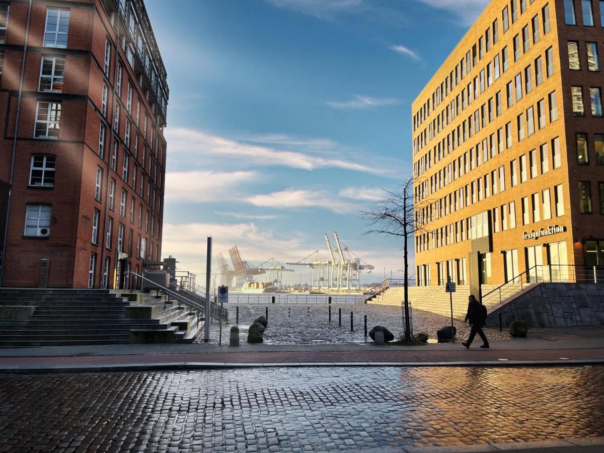 Ferienwohnung Loft-Panoramablick-Hafen & Elbe! Hamburg Exterior foto